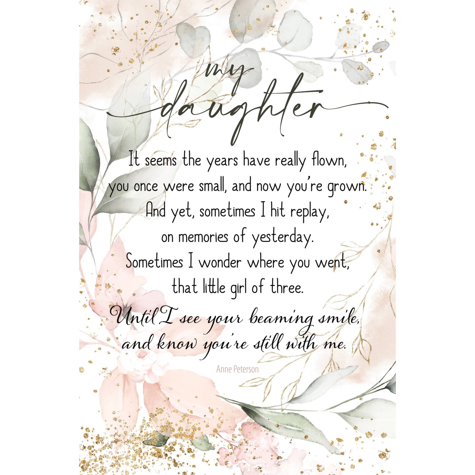 My Daughter Inspirational Wood Plaque